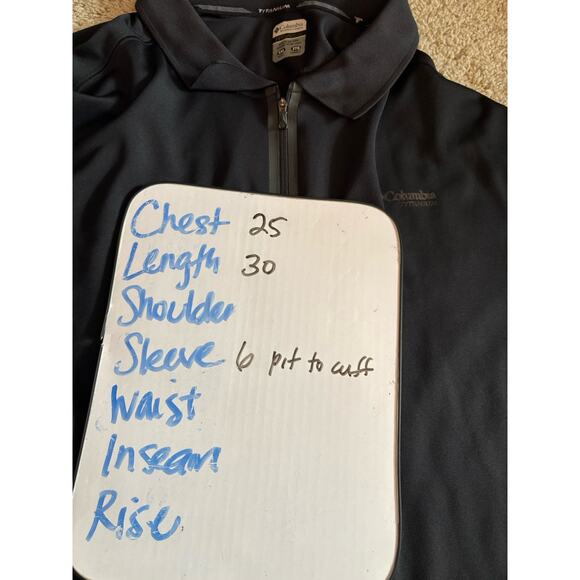 Columbia Polo Shirt Mens XXL Titanium Black 1/4 Zip Short Sleeve Fishing - Picture 10 of 10